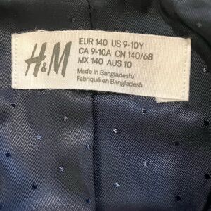 H&M Dark Blue Polka Dot Fabric